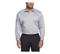 Van Heusen Dress Shirt Slim Fit Ultra Wrinkle Free Flex Collar Stretch Camisa de Vestir, Niebla Gris, 38 cm-39 cm Cuello 81 cm-84 cm Manga para Hombre