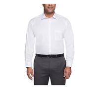 Van Heusen Fit Dress Shirt Flex Collar Stretch Solid (Big and Tall) Camisa de Vestir, Blanco, 56 cm COU 89/91 cm Manche(5XL) para Hombre