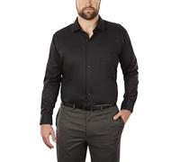Van Heusen Fit Dress Shirt Flex Collar Stretch Solid (Big and Tall) Camisa de Vestir, Negro, 22" Neck 34"-35" Sleeve para Hombre
