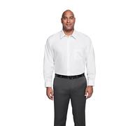 Van Heusen Fit Dress Shirt Poplin Solid (Big and Tall) Camisa de Vestir, Blanco, 46 cm Cuello 86 cm-89 cm Manga para Hombre