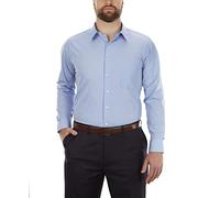 Van Heusen Fit Dress Shirt Poplin Solid (Big and Tall) Camisa de Vestir, Cameo Blue, 47 cm Cuello 86 cm-89 cm Manga para Hombre