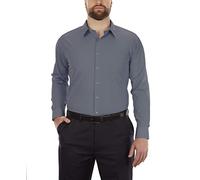 Van Heusen Fit Dress Shirt Poplin Solid (Big and Tall) Camisa de Vestir, Gris, 51 cm Cuello 86 cm-89 cm Manga para Hombre