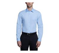 Van Heusen Men's Dress Shirt Fitted Poplin Solid, Cameo Blue, 16" Neck 34"-35" Sleeve