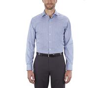 Van Heusen Men's Dress Shirt Regular Fit Flex Collar Check, Midnight, 16" Neck 32"-33" Sleeve (Large)