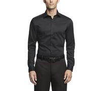 Van Heusen Men's Dress Shirt Slim Fit Ultra Wrinkle Free Flex Collar Stretch, Black, 16"-16.5" Neck 36"-37" Sleeve