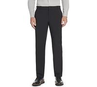 Van Heusen Men's Flex Straight Fit Flat Front Pant, Black, 38W x 34L