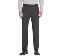 Van Heusen Men's Flex Straight Fit Flat Front Pant, Charcoal, 34W x 29L
