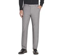 Van Heusen Men's Flex Straight Fit Flat Front Pant, Silver Grey, 34W x 34L