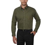 Van Heusen Men's Regular Fit Oxford Button Down Collar Dress Shirt, Dark Green, X-Large