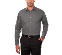 Van Heusen Men's Size Big Dress Shirt Tall Fit Poplin, Grey, 19" Neck 37"-38" Sleeve