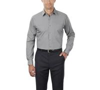 Van Heusen Men's Size Big Dress Shirt Tall Fit Poplin, Grey Stone, 17" Neck 35"-36" Sleeve