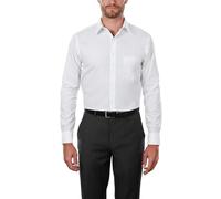 Van Heusen Camisas de vestir de popelina para hombre, ajuste alto, Blanco, 17.5" Neck 37"-38" Sleeve