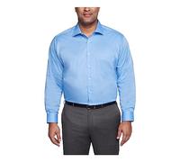 Van Heusen Men's Size FIT Dress Shirt Flex Collar Stretch Solid (Big and Tall), Blue Frost, 22" Neck 35"-36" Sleeve (5X-Large)
