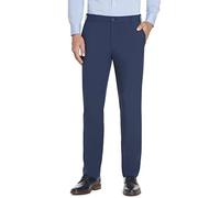 Van Heusen Slim Fit Flex Flat Front Pant Pantalones de Traje, Color Azul, 30W x 30L para Hombre