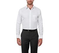 Van Heusen Camisa de Vestir Grande y Alta Popelina de Ajuste Alto, Blanco, 43 cm Cuello 89 cm-91 cm Manga para Hombre