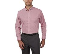 Van Heusen V0225 VH 13V0225 Men LS GNGHAM Check Red Henna M