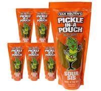 Van Holten's Sour Sis Pickle-In-A-Pouch, bolsa de aperitivos de eneldo ácido, paquete de 6