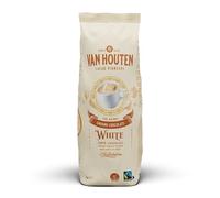 Van Houten Chocolate molido blanco para bebidas, 1 x 1 kg, 100% chocolate, sabor intenso a vainilla con toques de miel. Sirve caliente o frío.