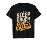 Van Life Stars Milky Way Night Sky Camping Illustration Camiseta
