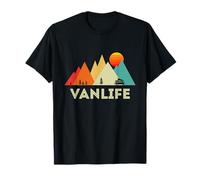 Van Life Vanlife Camper Camping Retro Vintage Puesta de sol Camiseta