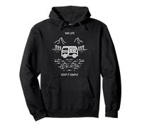 Van Life Vanlife Vintage Retro Vannin Camping habitante Sudadera con Capucha