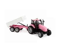 Van Manen Kids Globe Traffic Tractor with Trailer Die Cast (with Light and Sound, Pink) 510241