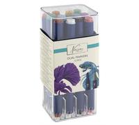 VAN NASSAU FINE ART Rotuladores redondos duales, 12 unidades en caja transparente