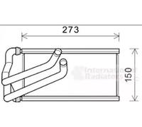 VAN WEZEL 07006140 Radiador de calefacción para FIAT Freemont (345)