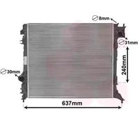 VAN WEZEL 13012703 Radiador, refrigeración del motor