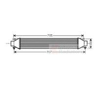 VAN WEZEL Radiador de admisión, intercooler para FIAT: Punto, Doblo, Fiorino, Bravo & ALFA ROMEO: Mi.To, Giulietta & LANCIA: Delta (Ref: 17004321)