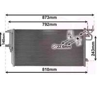 VAN WEZEL 18005617 Condensador aire acondicionado para FORD FOCUS III Turnier