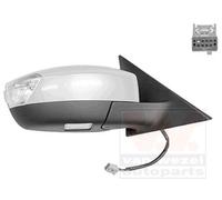 VAN WEZEL 1887818 Espejo retrovisor espejo completo convexo para ajuste elect. espejo calefactable sin memoria derecha Compatible con FORD S-MAX WA6