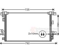 VAN WEZEL 32005210 Condensador aire acondicionado con secador Compatible con MITSUBISHI ASX GAW, PEUGEOT 4007 VU, VV