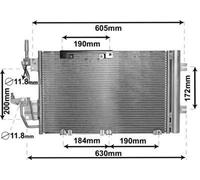 VAN WEZEL 37005454 Condensador aire acondicionado para OPEL Zafira B (A05)