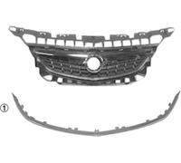 Van Wezel Autoparts Rejilla delantera 3749517 para Opel Astra Cromo