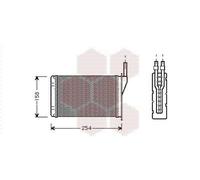 Van Wezel Radiador de calefacción 43006087 para Renault (R5, R9, R11, Express, Twingo)
