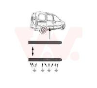 VAN WEZEL 4310426 Listón embellecedor/protector puerta Atrás derecha Compatible con RENAULT KANGOO Express FC0/1 KANGOO KC0/1