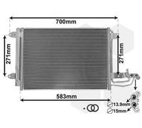 VAN WEZEL 58005209 Condensador aire acondicionado para VW GOLF VI (5K1)