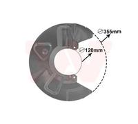 VAN WEZEL Antisalpicaduras Disco de Freno Delantero Dcha para VW Transporter VI