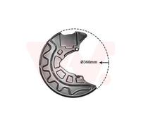 VAN WEZEL Antisalpicaduras Disco de Freno Frontal Derecho para VW Passat Variant