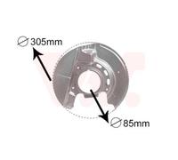VAN WEZEL Antisalpicaduras Disco Delantero Izquierdo para BMW 3er Cabrio 0620371