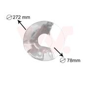 VAN WEZEL 5823371 Chapa protectora contra salpicaduras, disco de freno