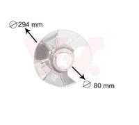 VAN WEZEL Antisalpicaduras Disco Delantero Izquierdo para VW Transporter III