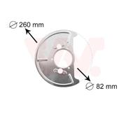 VAN WEZEL Antisalpicaduras Disco Delantero Izquierdo para VW Transporter III)