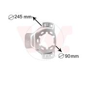 VAN WEZEL Antisalpicaduras Disco Freno Delantero Izquierdo Apto para Opel G Cc