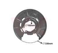 VAN WEZEL Antisalpicaduras Disco Trasero Izquierdo para BMW 1er F20 E87 E81