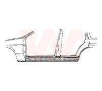 VAN WEZEL Chapa Entrada Faldón Derecho Apto para Opel Astra F Cc 53 54 58 59