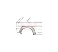 VAN WEZEL Chapa Panel Lateral Trasero Izquierdo para Ford Fiesta III Gfj