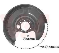 VAN WEZEL Chapa protectora contra salpicaduras, disco de freno para AUDI: A4, 80 (Ref: 0322373)