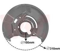 VAN WEZEL 0640371 Chapa protectora contra salpicaduras, disco de freno